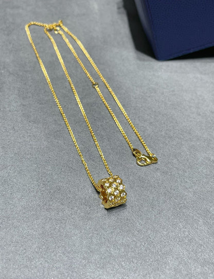 [Bloom]BEE LOVE DIAMOND PAVED 3 ROW NECKLACE