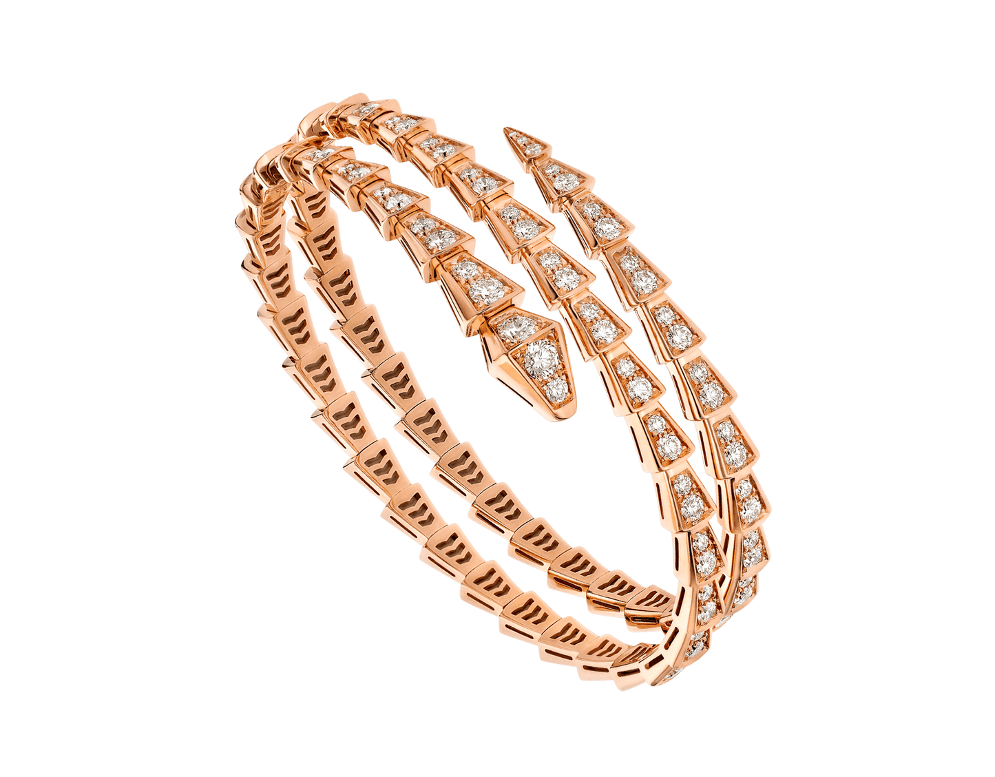 [Bloom]SERPENTI BRACELET PINK GOLD DIAMOND DOUBLE ROW