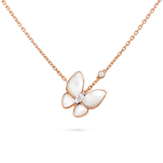 [Bloom]BUTTERFLY MOP DIAMOND NECKLACE