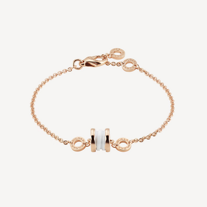 [Bloom]ZERO 1 SOFT PINK GOLD AND WHITE CERAMIC BRACELET