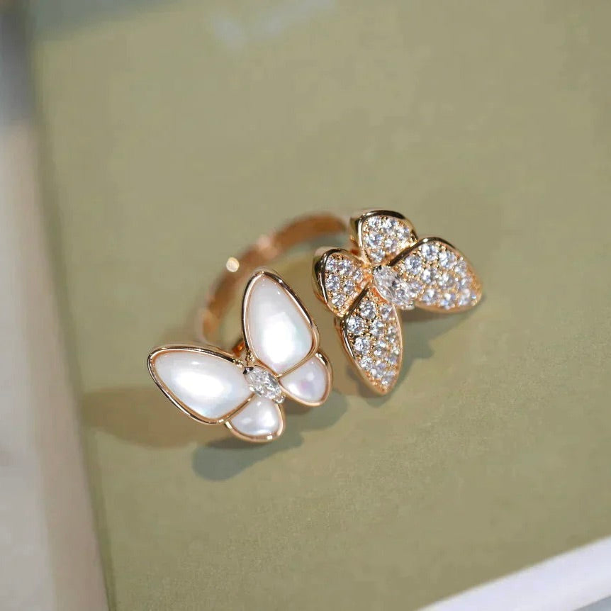 [Bloom]TWIN BUTTERFLY DIAMOND MOP RING