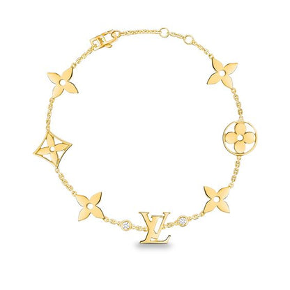 [Bloom]STAR AND SUN 7 MOTIFS GOLD BRACELET