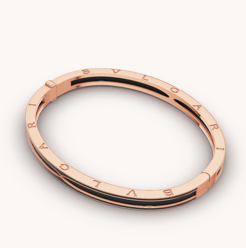 [Bloom]ZERO 1 PINK GOLD WITH MATTE BLACK CERAMIC BRACELET