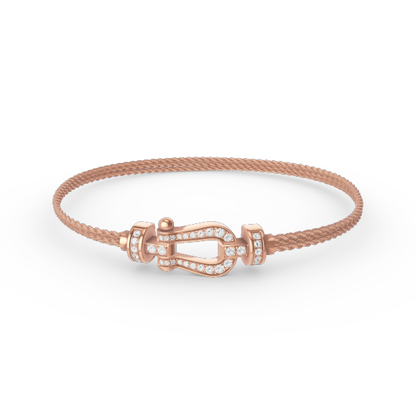 [Bloom]FORCE SMALL HORSESHOE  DIAMOND CHAIN ROPE BRACELET