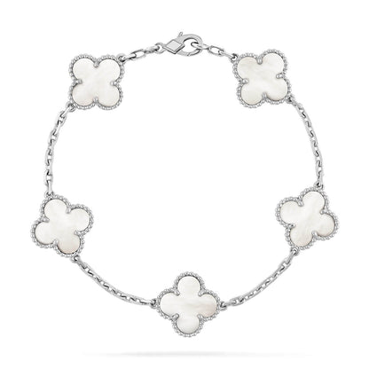 [Bloom]CLOVER SILVER MOP 5 MOTIF BRACELET