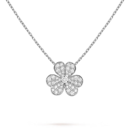 [Bloom]CLOVER DIAMOND NECKLACE SILVER