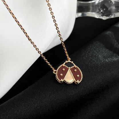 [Bloom]LUCKY  CARNELIANS LADYBUG NECKLACE