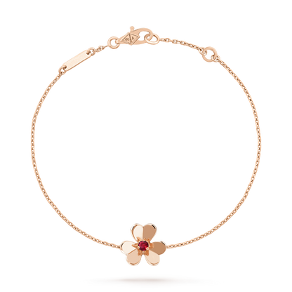 [Bloom]FRIVOLE GOLD FLOWER PINK MALACHITE BRACELET