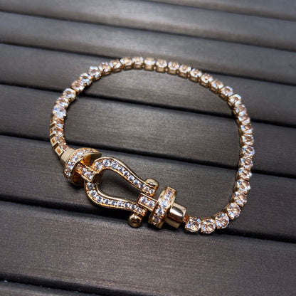 [Bloom]FORCE  HORSESHOE  DIAMOND TENNIS BRACELET