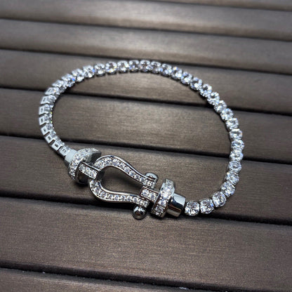 [Bloom]FORCE  HORSESHOE  DIAMOND TENNIS BRACELET