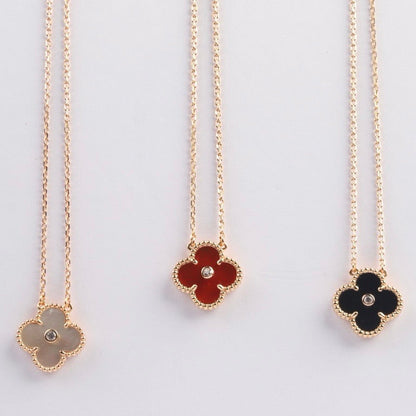 [Bloom]CLOVER 15MM DIAMOND CARNELIAN NECKLACE