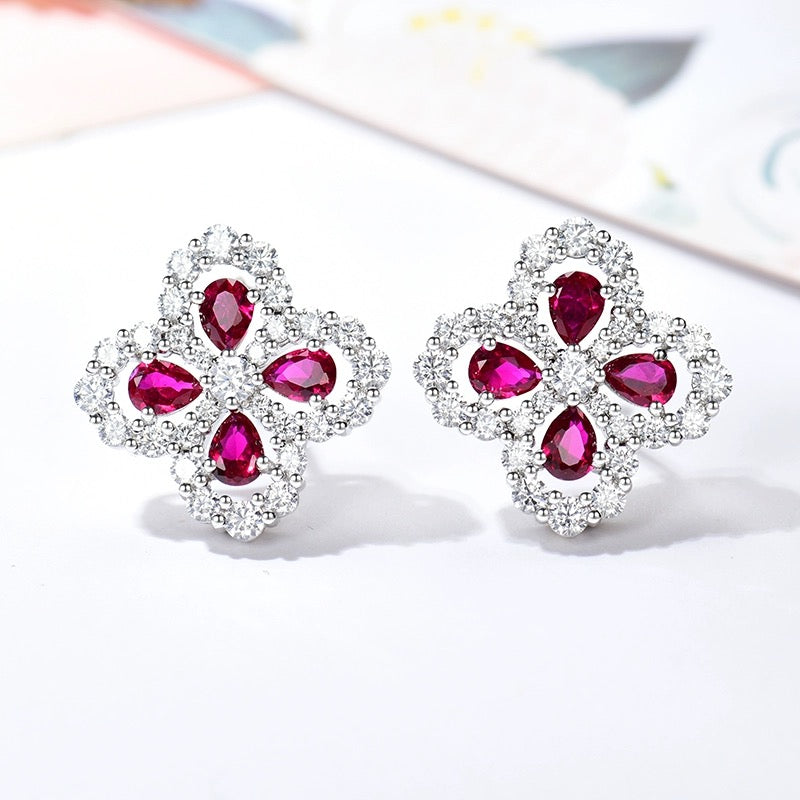 [Bloom]LOOP EARRINGS FULL MOTIF DIAMOND 16MM