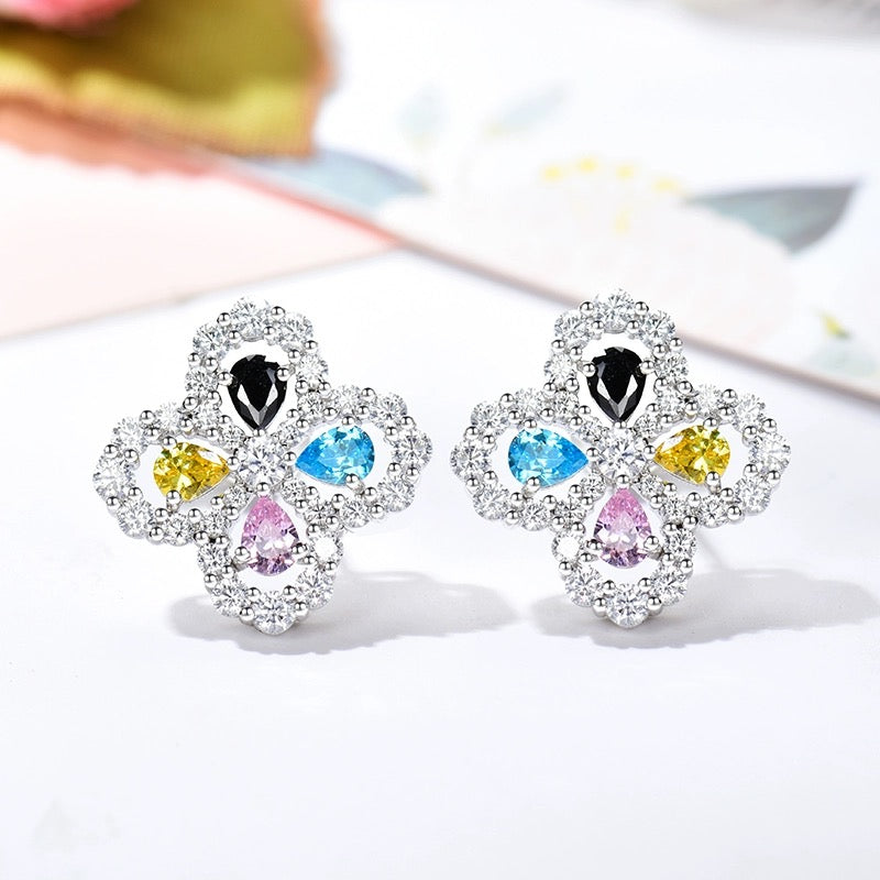 [Bloom]LOOP EARRINGS FULL MOTIF DIAMOND 16MM