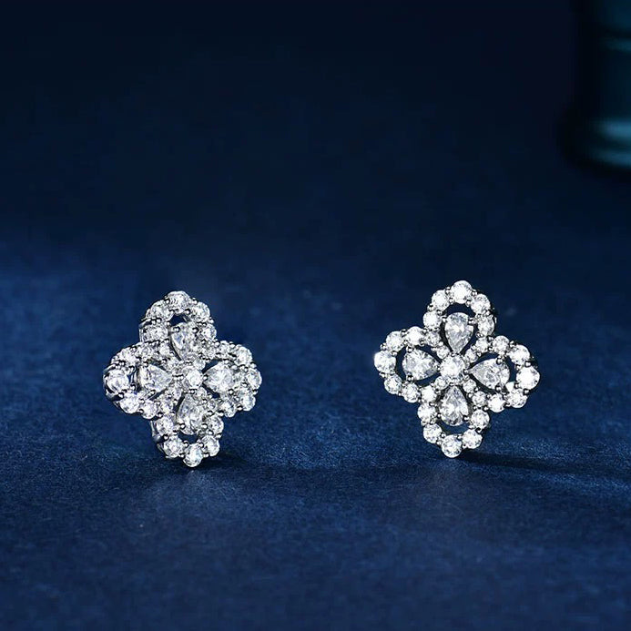 [Bloom]LOOP EARRINGS FULL MOTIF DIAMOND 16MM