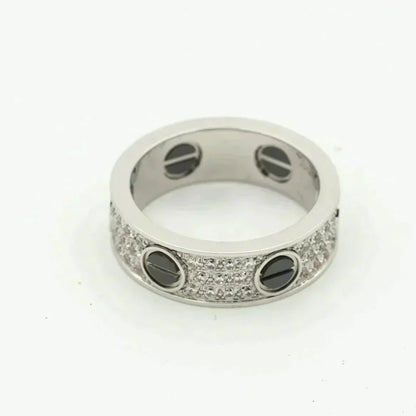 [Bloom]LOVE RING 5.5MM DIAMONDS PAVED CERAMIC