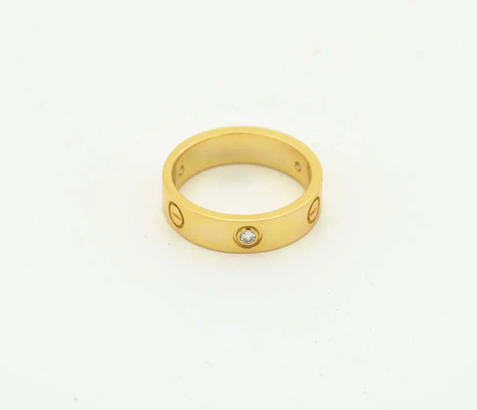 [Bloom]LOVE RING 4MM 1 DIAMOND GOLD