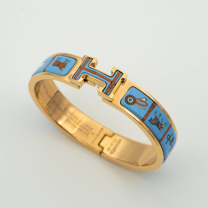 [Bloom]H PINK GOLD BRACELET BLUE CERAMIC