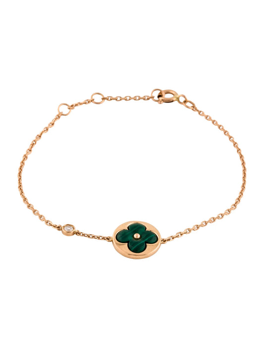 [Bloom]SUN MALACHITE 1 DIAMOND PINK GOLD BRACELET