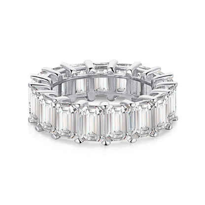 [Bloom]0.75 Carat Elegant Emerald Cut Tennis Ring