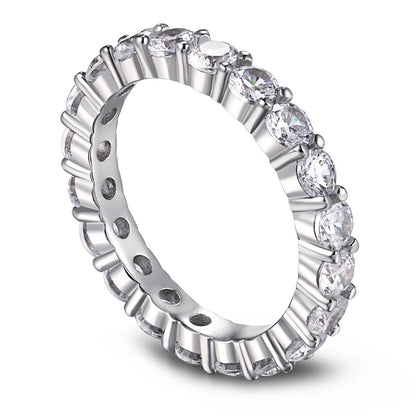 [Bloom]Sparkling Round Cut Tennis Ring