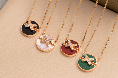 [Bloom]JEUX DE PINK GOLD DIAMOND NECKLACE