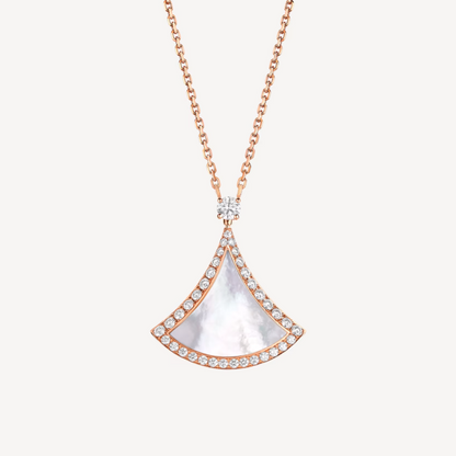 [Bloom]DREAM MOP DIAMOND PAVED PINK GOLD NECKLACE