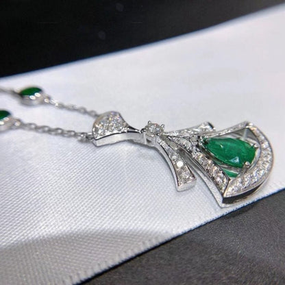 [Bloom]DREAM NECKLACE MALACHITE DIAMOND SILVER