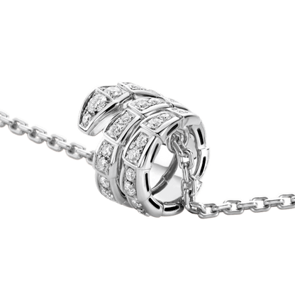 [Bloom]SERPENTI  NECKLACE DOUBLE RING DIAMOND