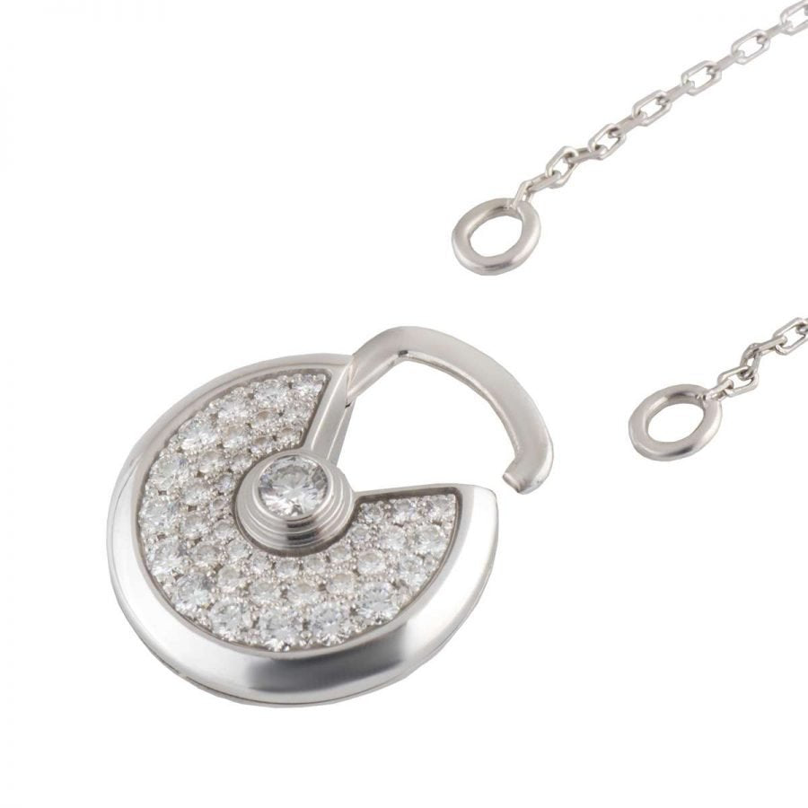 [Bloom]AMULETTE SILVER FULL DIAMOND NECKLACE