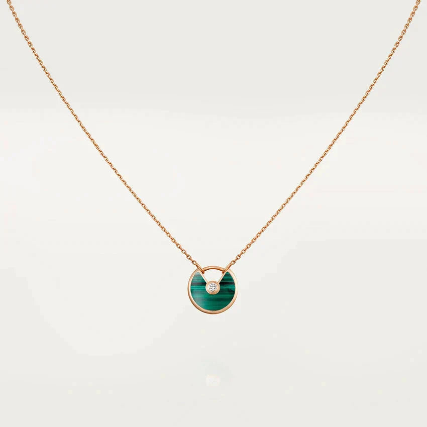 [Bloom]AMULETTE ROSE GOLD MALACHITE NECKLACE