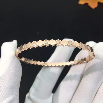 [Bloom]BEE LOVE PINK GOLD DIAMOND BRACELET