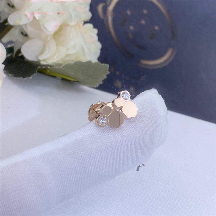 [Bloom]BEE LOVE PINK GOLD DIAMOND EARRINGS