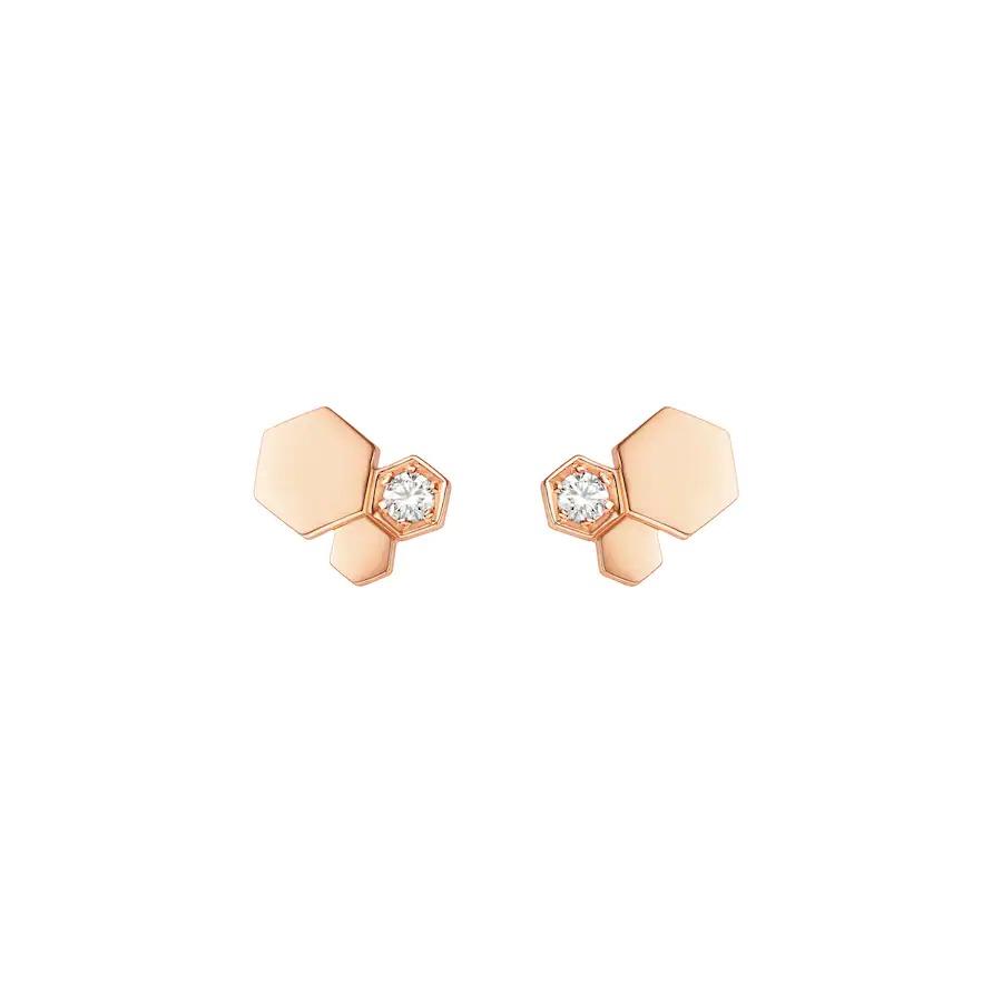 [Bloom]BEE LOVE PINK GOLD DIAMOND EARRINGS