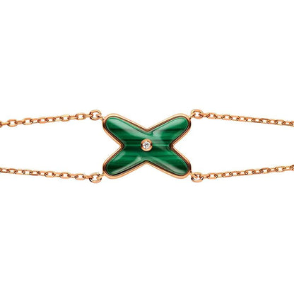 [Bloom]JEUX BRACELET MALACHITE PINK GOLD 1 DIAMOND