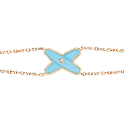 [Bloom]JEUX BRACELET TURQUOISE PINK GOLD 1 DIAMOND