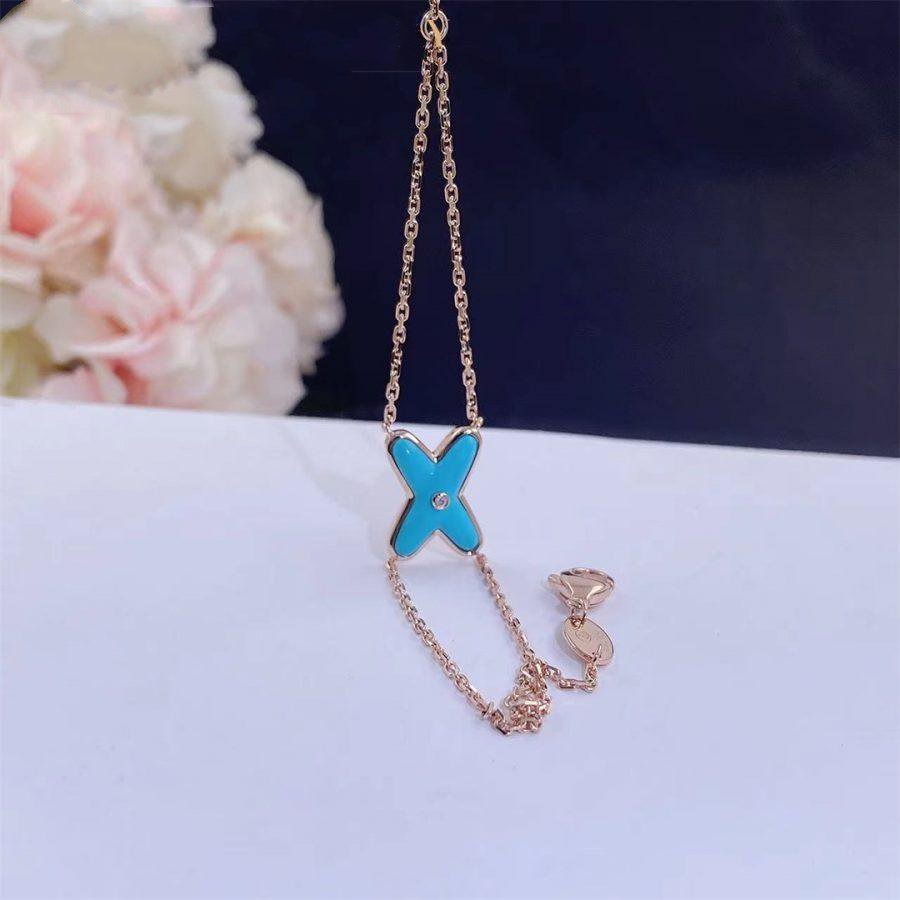 [Bloom]JEUX BRACELET TURQUOISE PINK GOLD 1 DIAMOND