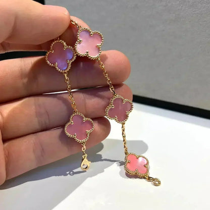 [Bloom]CLOVER 5 PINK MOP BRACELET