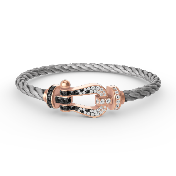 [Bloom]FORCE LARGE HORSESHOE BLACK WHITE DIAMOND BRACELET ROSE GOLD