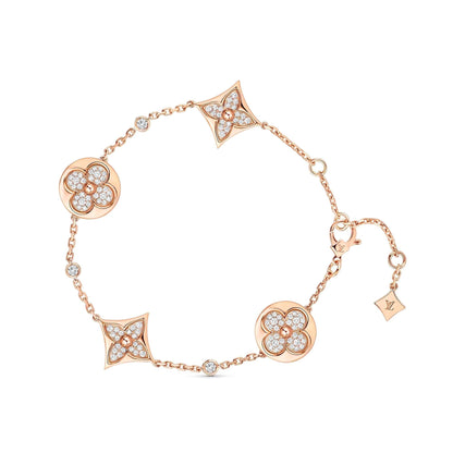 [Bloom]STAR AND SUN 4 MOTIFS GOLD DIAMONDS BRACELET