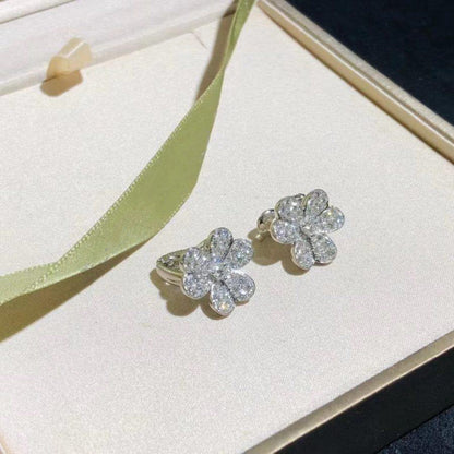 [Bloom]FRIVOLE SILVER FLOWER DIAMOND EARRINGS