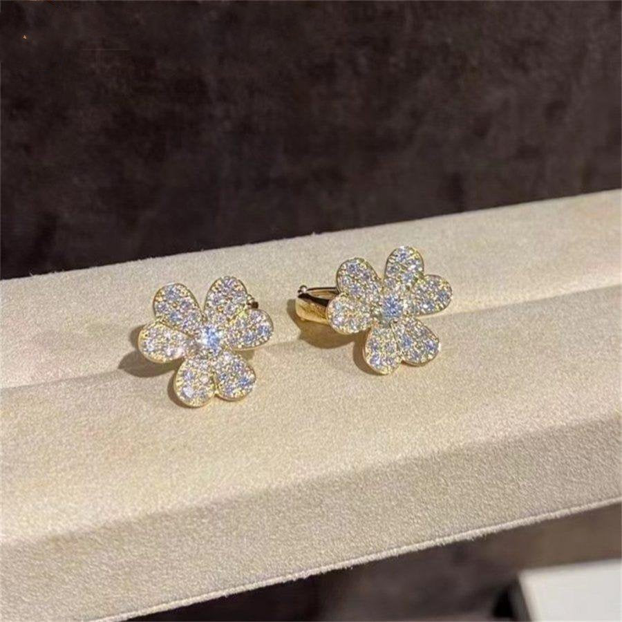 [Bloom]FRIVOLE GOLD FLOWER DIAMOND EARRINGS