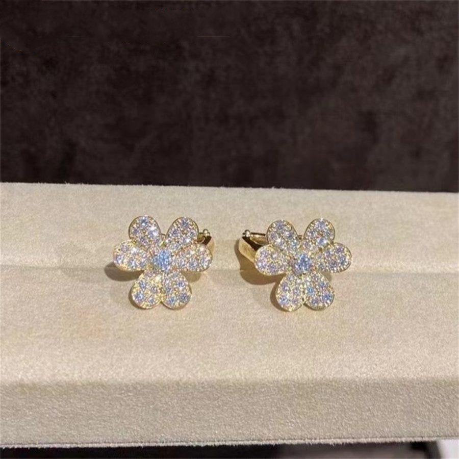 [Bloom]FRIVOLE GOLD FLOWER DIAMOND EARRINGS