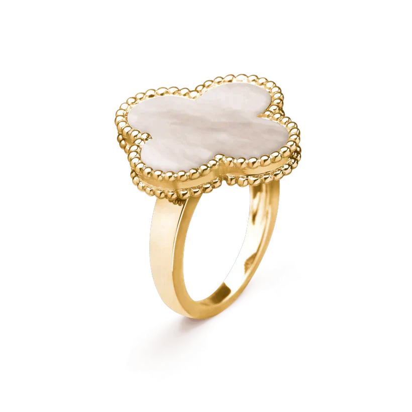 [Bloom]CLOVER WHITE MOP RING