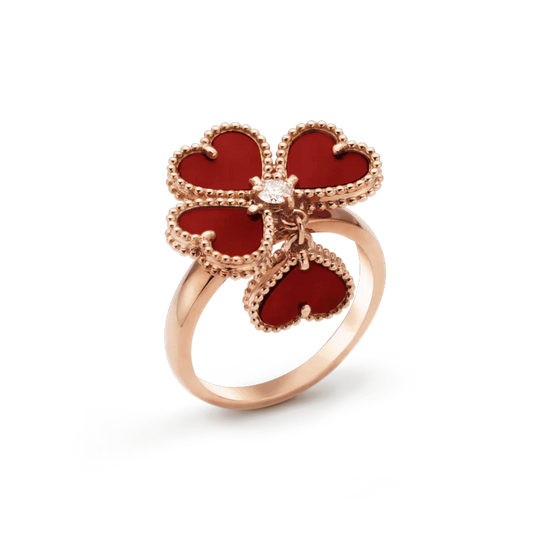 [Bloom]SWEET CLOVER CARNELIAN RING