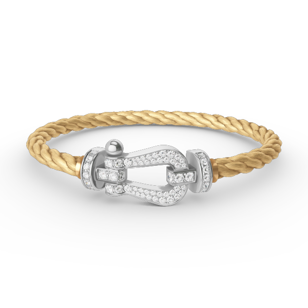 [Bloom]FORCE LARGE HORSESHOE FULL DIAMOND BRACELET SILVER